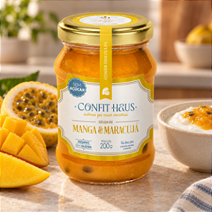 Geleia de Manga com Maracujá Zero Açúcar Confit Haus 200g
