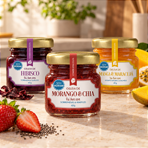 Kit Mini Geleias Zero Açúcar Confit Haus 120g – 3 Unidades de 40g