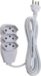 Extensão Slim Force Line 3 Tomadas Tripolar 3m