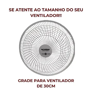 Grade Frontal Ventilador Mondial 30cm Branco