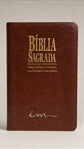 BIBLIA PU MARROM ESCURO DICIONARIO E CONCORDANCIA
