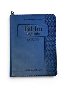 BIBLIA PEQUENO-LETRA GRANDE C/ZIPER AZUL