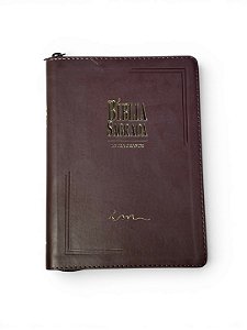 BIBLIA LETRA GRANDE COM ZIPER MARROM