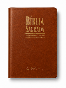 BIBLIA PU - SEM ÍNDICE - COR: MARROM CLARO