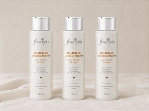 Kit 3x de Emulsão de Limpeza Infantil com Óleo de Girassol de 245ml
