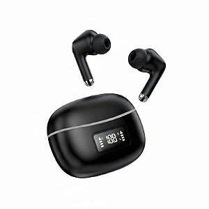 Fone de Ouvido Preto Touch LCD