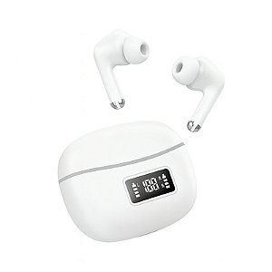 Fone de Ouvido Branco Touch LCD