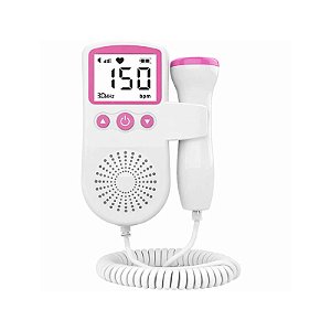 Monitor Fetal Doppler Rosa Digital Ouça o Coração do Bebê