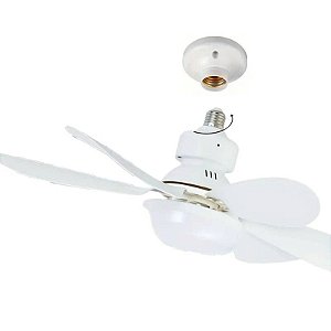 Ventilador de Teto Lâmpada Led 40w Bivolt Branco c/ Controle
