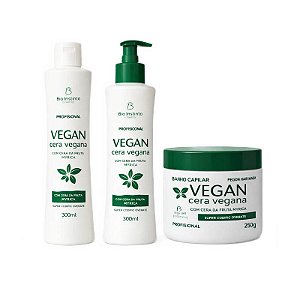 Kit Vegano Myrica Cera Vegana Shampoo Condicionador Máscara