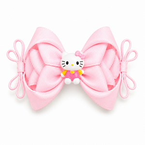 Laço Grande Infantil Rosa Pastel 8cm Antiderrapante
