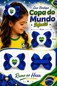 Laço da Copa Boutique Grande Azul Royal 10cm Bico Encapado Antiderrapante