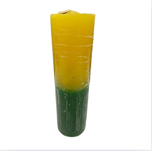 Vela 9 Dias Amarela/Verde 350g