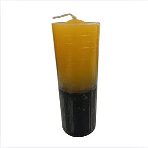 Vela 14 Dias Amarela/Preta 510g