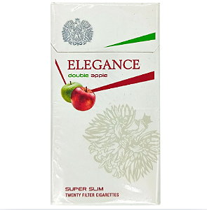 Cigarro Super Fino Elegance Double Apple - Maço com 20 Unidades