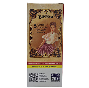 Cigarrilha Baronesa Chocolate - Caixa com 5 Unidades