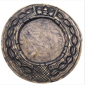 Opon Ifá Grande em Madeira Entalhada – Tabuleiro Ritual Yorubá 44cm