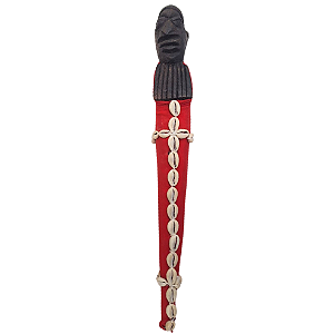 Esù Àṣọ Pupa com Búzios – Representação Ritual de Exu 40cm
