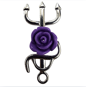Pingente Pombagira com Rosa Roxa – 3,5cm