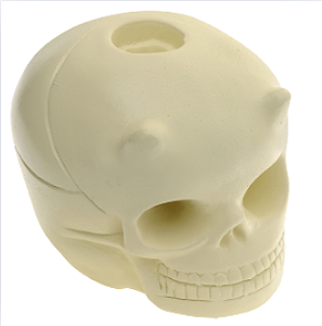Crânio Porta Vela Decorativo em Resina 11cm