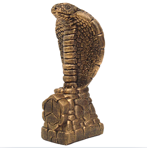 Cobra Naja Decorativa em Resina Pequena