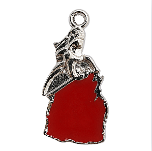 Pingente Iansã Esmaltado Vermelho – 2,5cm