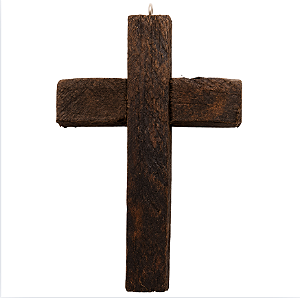 Pingente Cruz de Madeira Artesanal – 5cm