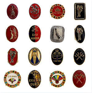 Anel Religioso com Símbolos Espirituais – Modelos Variados