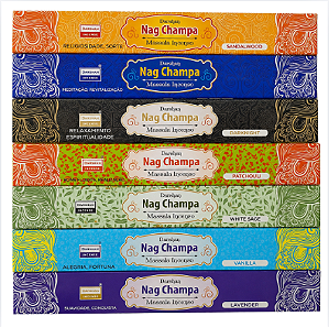 Incenso Darshan Nag Champa Massala | Caixa com 10 Varetas