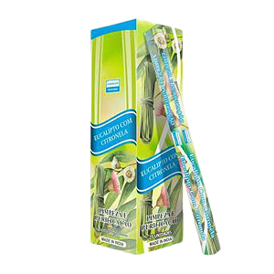 Incenso de Vareta Darshan Eucalipto Com Citronela - Caixa com 8 Varetas