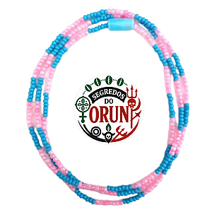 Guia de Miçanga Rosa com Azul