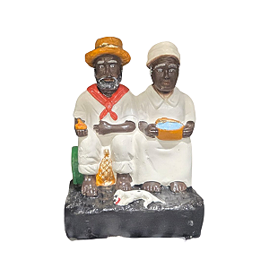 Casal Pretos Velhos - 10cm