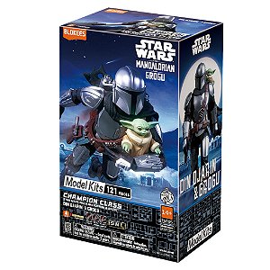 Figura de Ação Star Wars The: Mandalorian Din Djarin e Grogu - Champion Class - Blokees