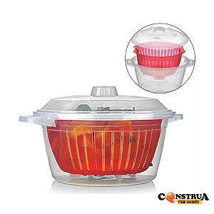 Panela Legumix Para Microondas Cozimento De Legumes À Vapor 2,6 L Nitrom