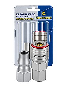 Kit Engate Rápido Fêmea 1/4" Japonês Pro Para Ar Comprimido Chiaperini