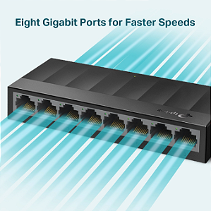 SWITCH GIGABIT DE MESA COM 8 PORTAS LS1008G