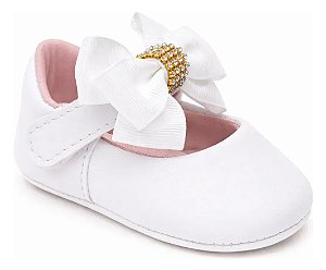 Sapatilha Sapatinho Bebê Recém Nascida Menina Laço Batizado