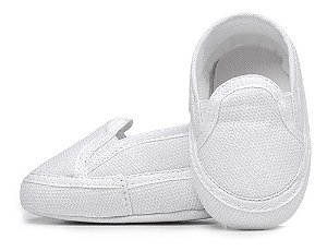 Sapatinho Bebê Batizado Menino Branco Macio Leve Confort