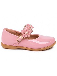 Sapatilha Infantil Menina Flores Batizado Boneca Confort