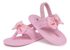 Chinelinho Bebê Menina Chinelo Sandália Recém Nascida Laço