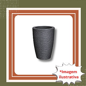 Vaso Decorativo Grafiato Preto 25 Litros para Plantas
