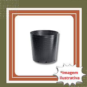 Vaso Embalagem p/ Mudas Preto 25 Litros Sem Alça