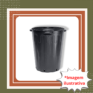 Vaso Embalagem para Muda com Alça Preto 21 Litros Para Plantio