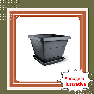 Vaso Floreira 20,9 Litros com Prato Tamanho 02 para Plantas