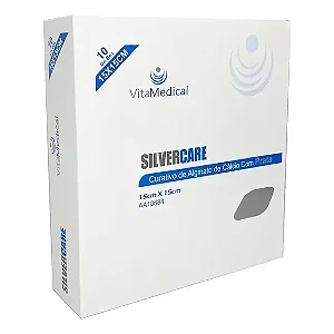 Curativo Alginato Cálcio Prata 10x10 Caixa C/10 Unidades - Vita Medical