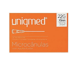 Microcânula P/Preenchimento 22g X 70mm C/AG Auxiliar Unidade - Uniqmed