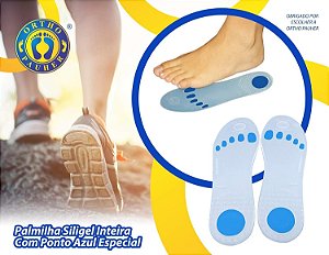 Palmilha Siligel Inteira Ponto Azul Especial – Orthopauher