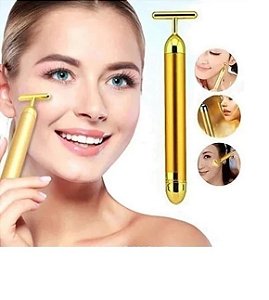 Massageador Facial Elétrico Gold Harmonização Anti Rugas - Alux