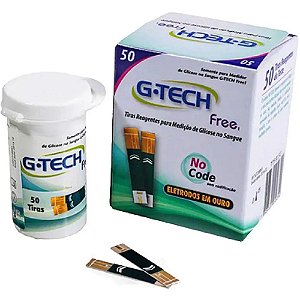 Tiras Reagentes para Medidor de Glicose Free com 50 unidades - G-TECH