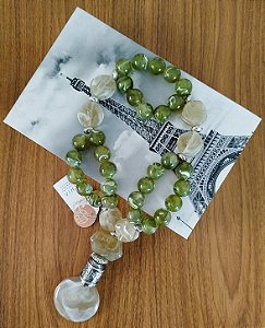 Colar de Mesa Chardonnay Verde e Branco